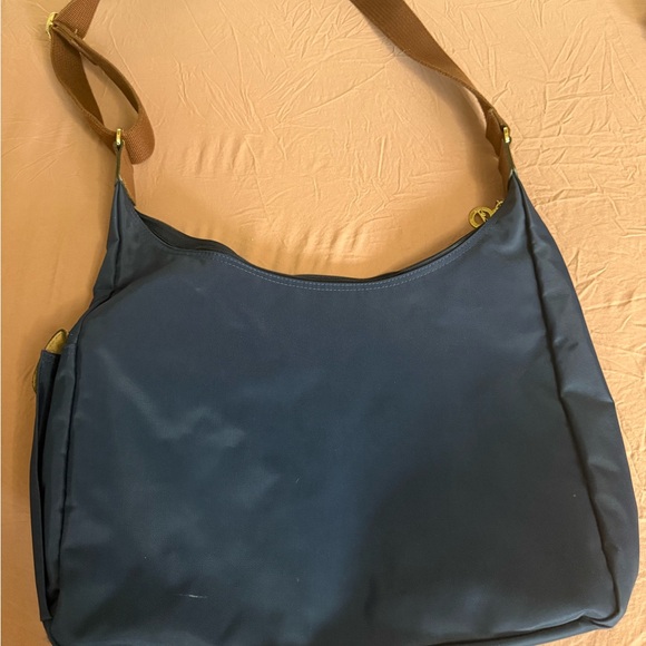 Longchamp Navy and Brown Shoulder Bag - Picture 4 of 5